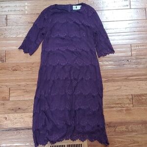 Dainty Jewell's purple lace modest dress